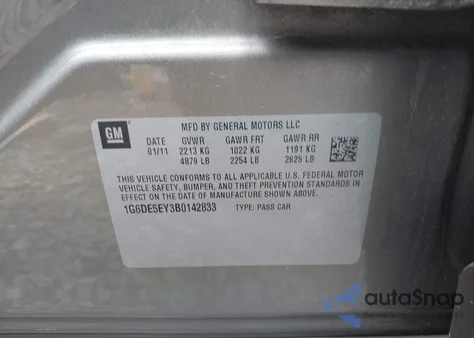 2011 Cadillac Cts Luxury from USA, damaged, VIN 1G6DE5EY3B0142833